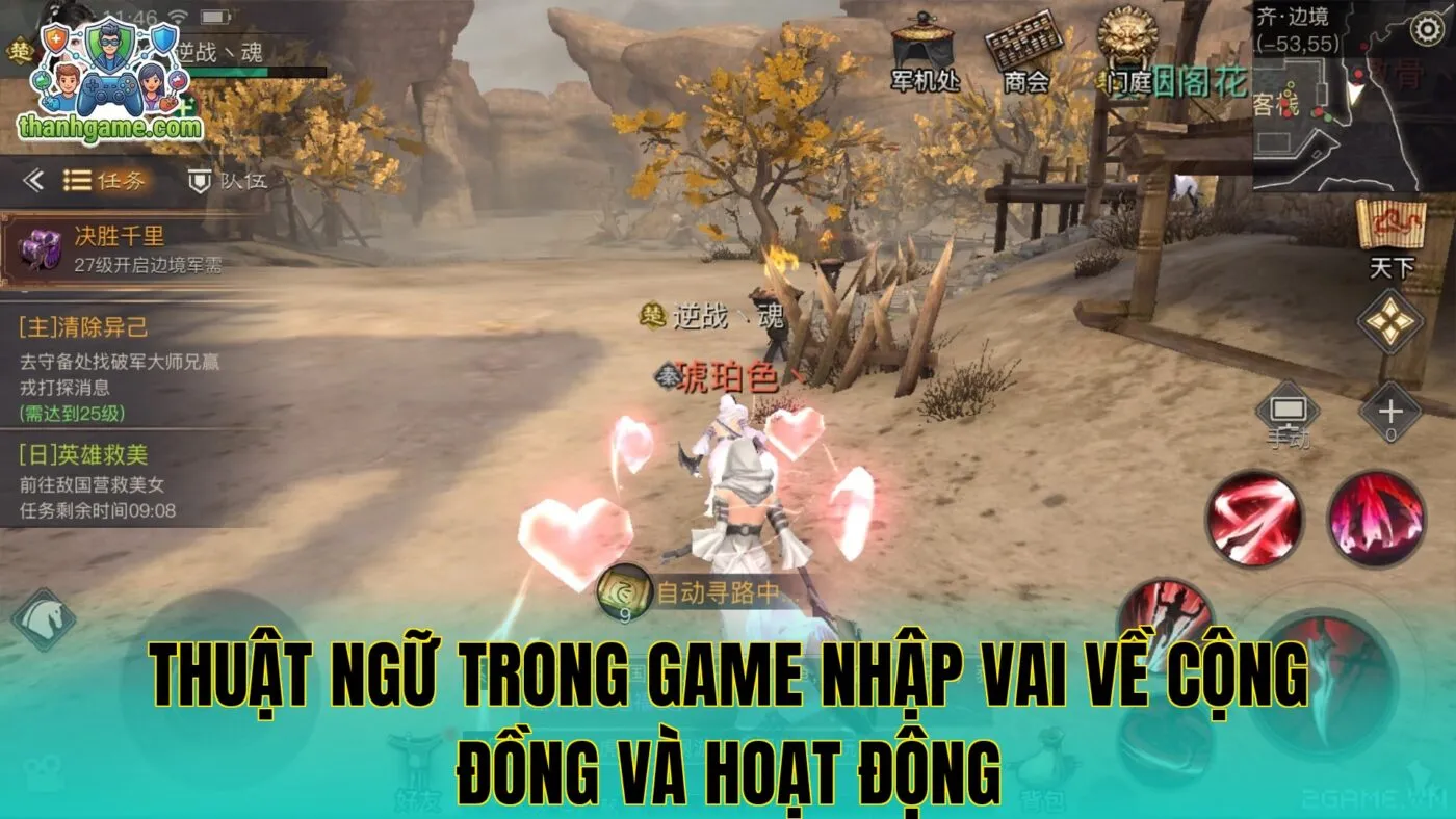 Thuật ngữ trong game nhập vai về cộng đồng và hoạt động