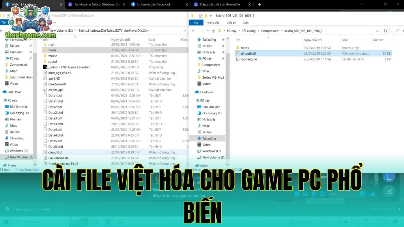 Cài file Việt hóa cho game PC phổ biến