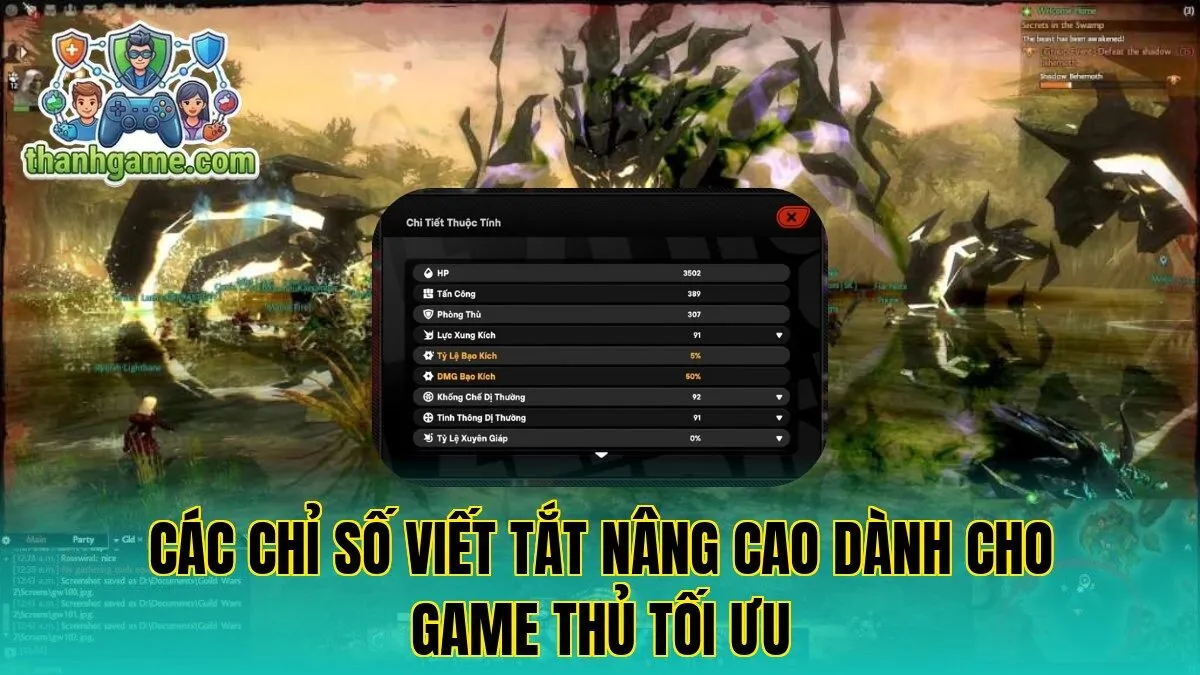 Các chỉ số viết tắt nâng cao dành cho game thủ tối ưu
