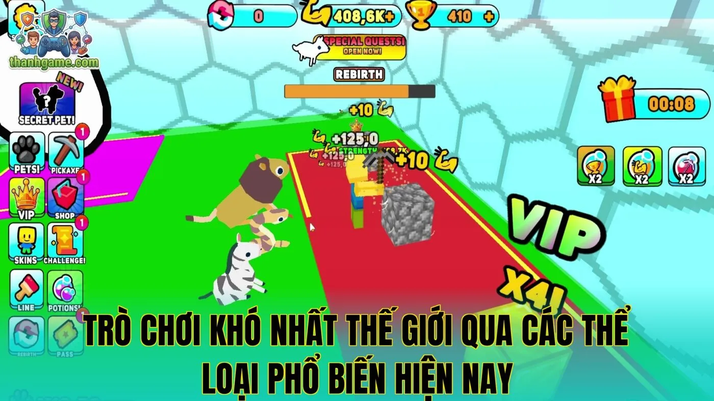 Trò chơi khó nhất thế giới qua các thể loại phổ biến hiện nay